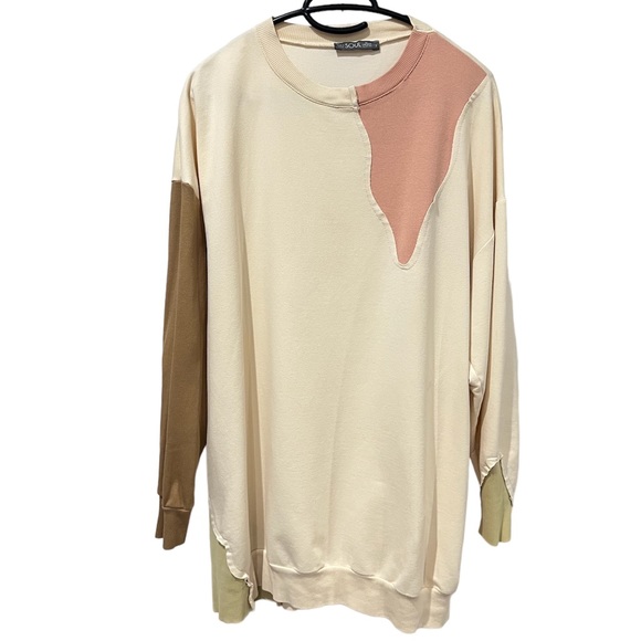 Colorblock Sweater Dress - Picture 1 of 6